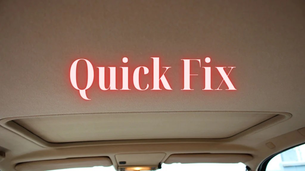 Car Headliner Repair My Complete Guide to Fixing & Preventing Sag