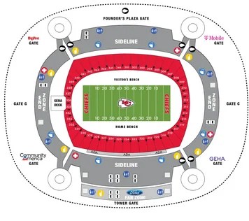 GEHA Field at Arrowhead Stadium Seating Chart 2023 | Kansas City Chiefs