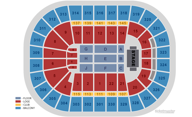 TD Garden, Boston MA Seating Chart View