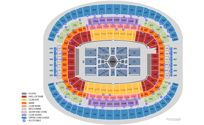 AT&T Stadium, Arlington TX Seating Chart View