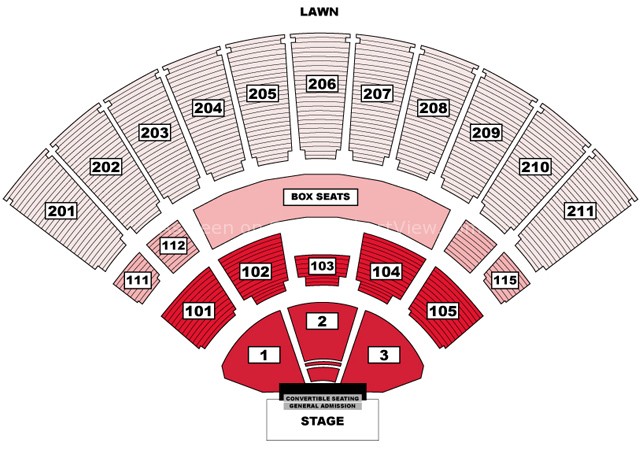 Toyota Amphitheatre, Wheatland CA Seating Chart View