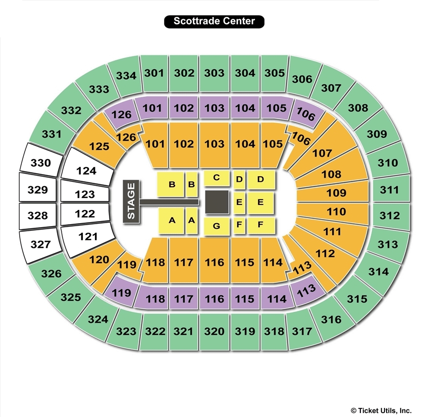 Scottrade Center, St. Louis MO Seating Chart View