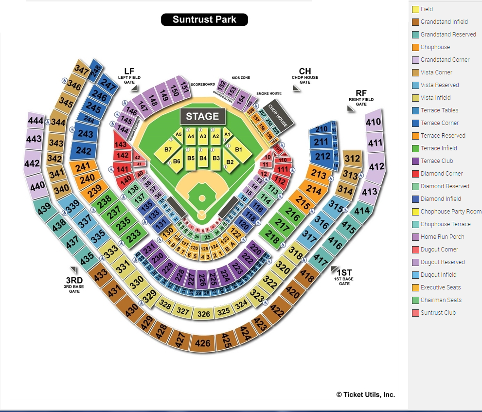 Suntrust Park Seating Chart Matttroy