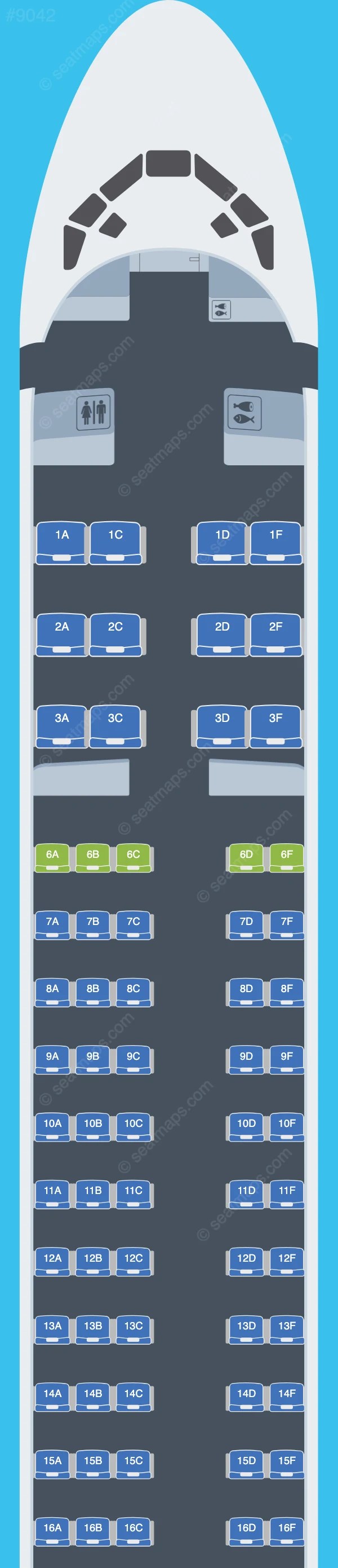 Χάρτες θέσεων της McDonnell Douglas MD80 Dana Air