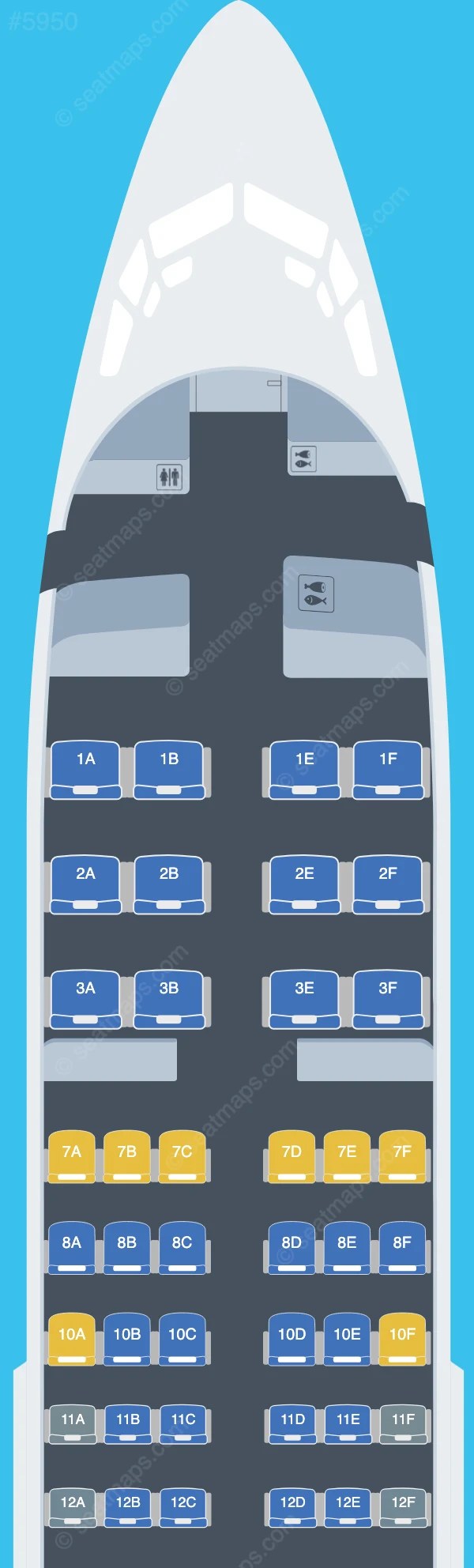 Seat map ratings of United Boeing 737