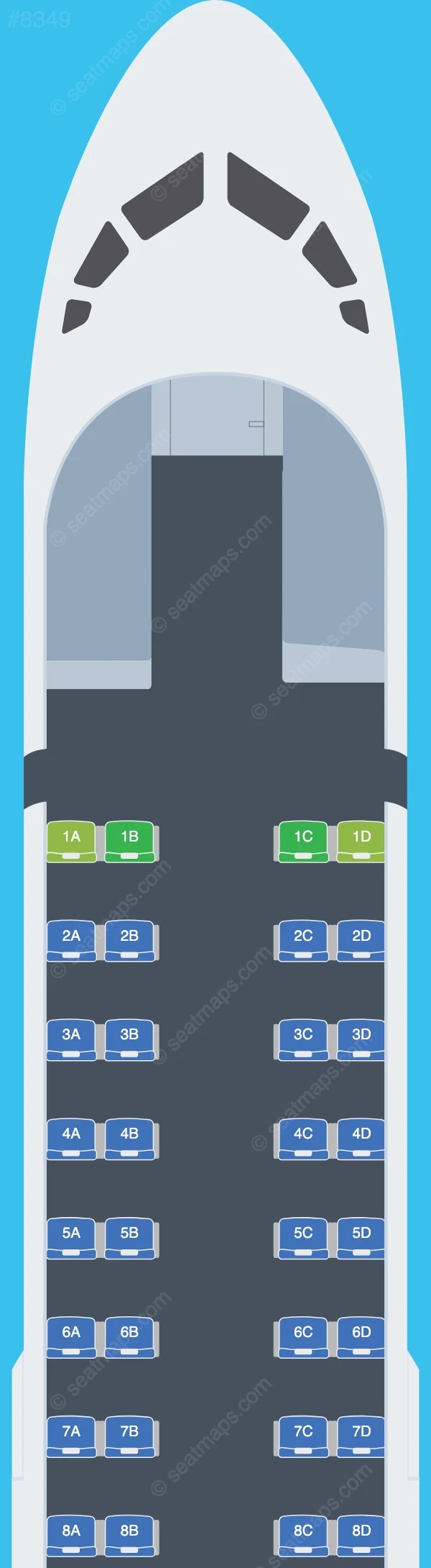 TAP Air Portugal ATR 72600 Seat Map Updated 2024. Find the best seat