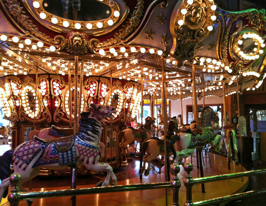 Seattle Christmas Carousel 2023 Seattle Waterfront Carousel at Miners Landing Seattle Bloggers