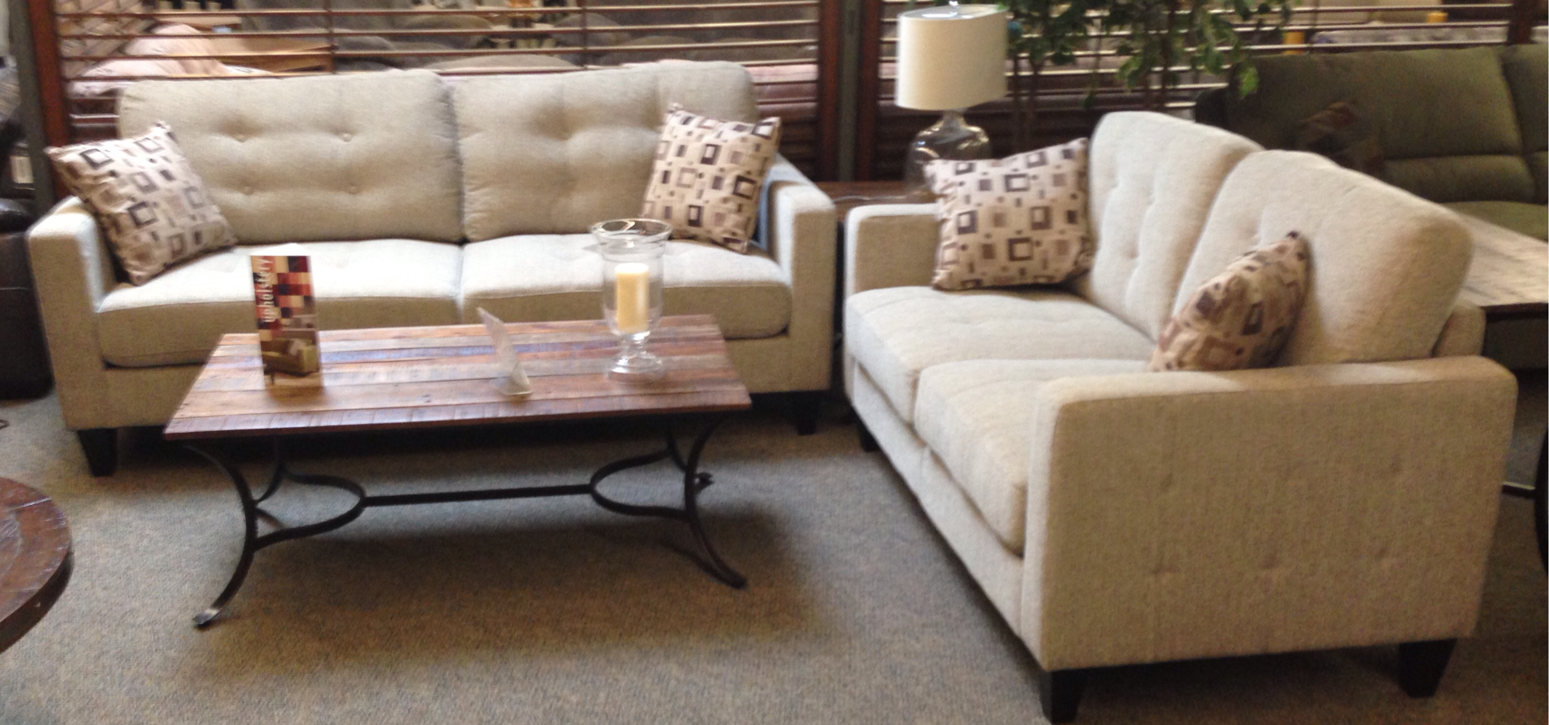 Emerald Home Furnishings Upton Living Room Collection Sofa Loveseat and Chair Seattle Staging