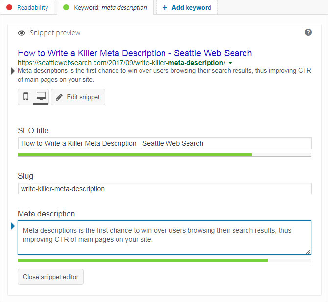 How to Write a Killer Meta Description Seattle Web Search