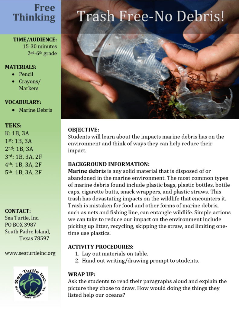 Trash Free Thinking Sea Turtle, Inc