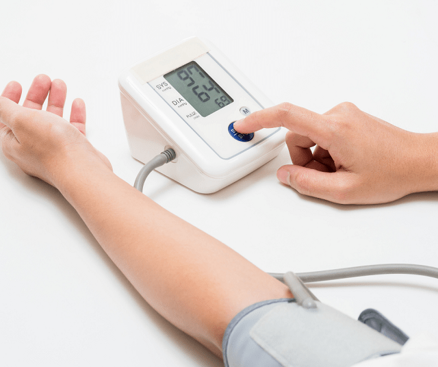 Blood pressure measuring service at seaview pharmacy.