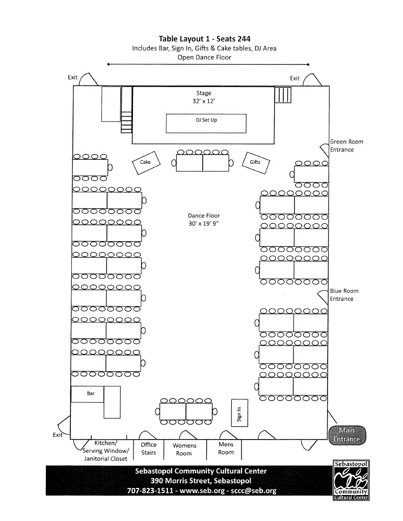 Event Rentals Sebastopol Community Cultural Center