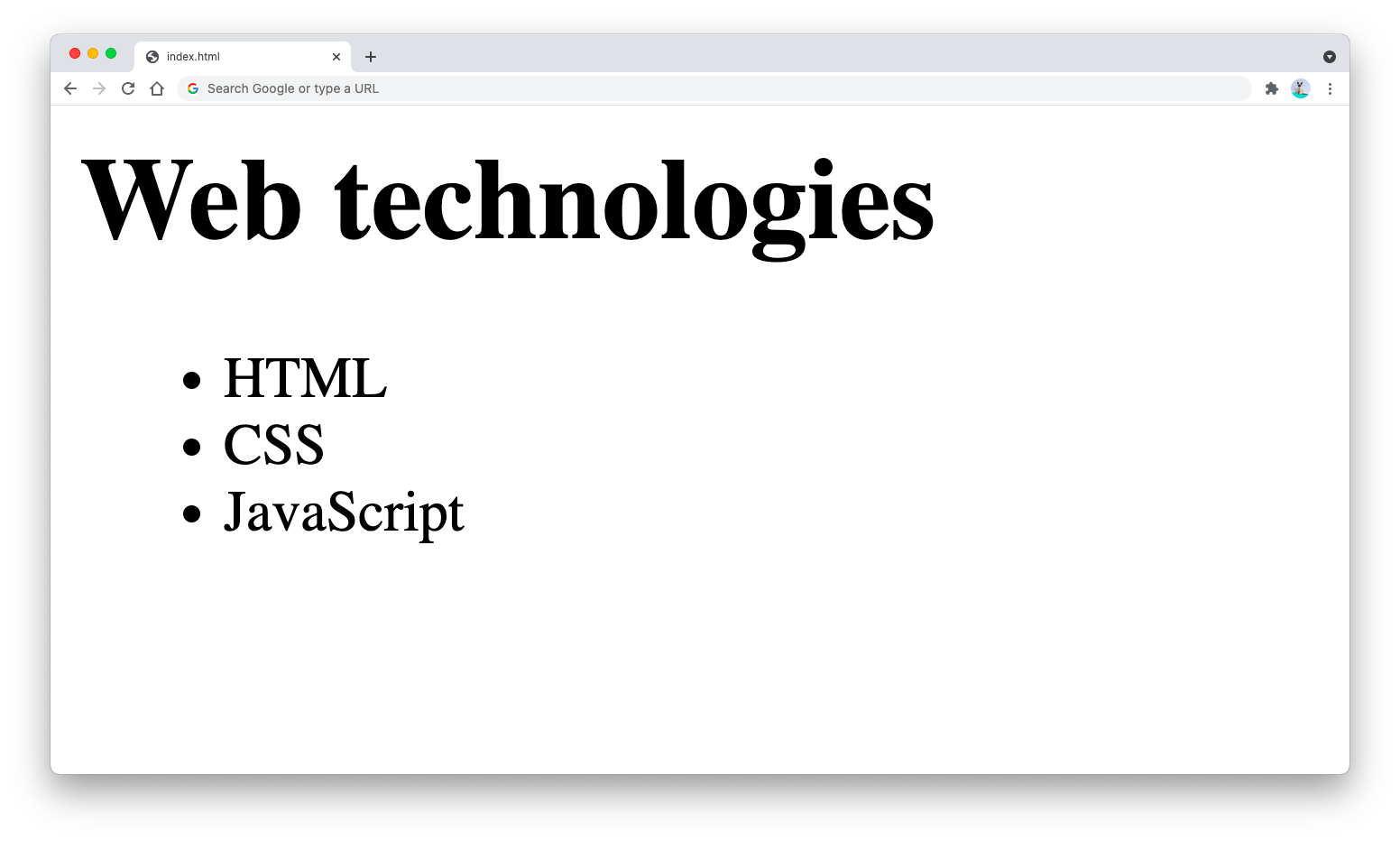 Css li without point