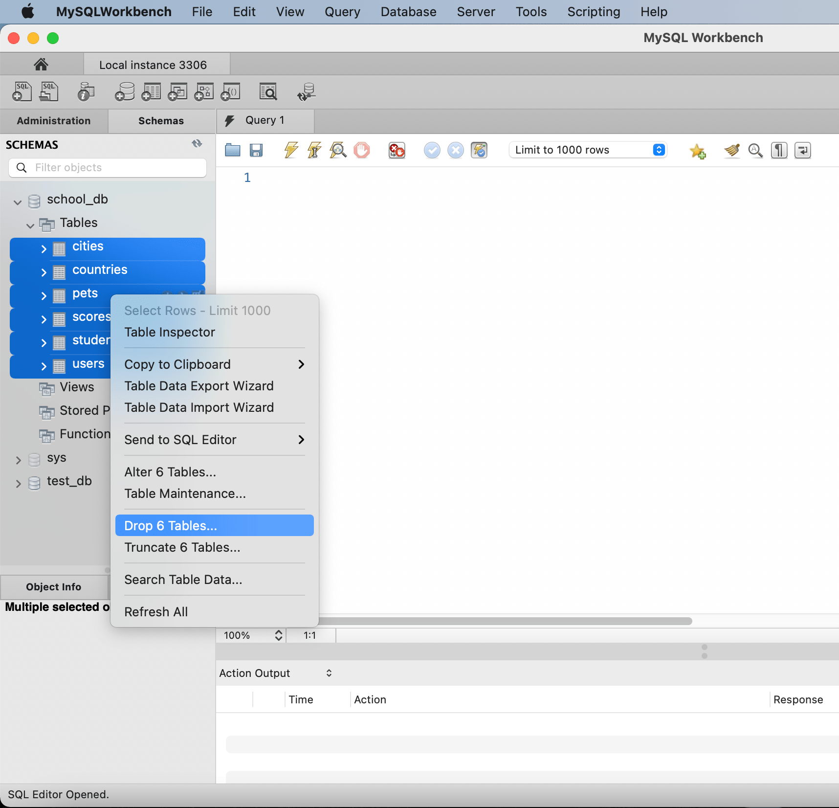 Drop Database All Tables Printable Templates