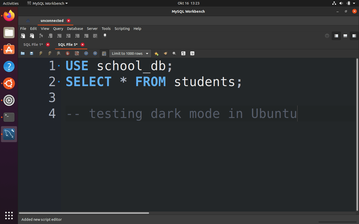 How to enable MySQL Workbench dark theme (Windows, macOS, Linux