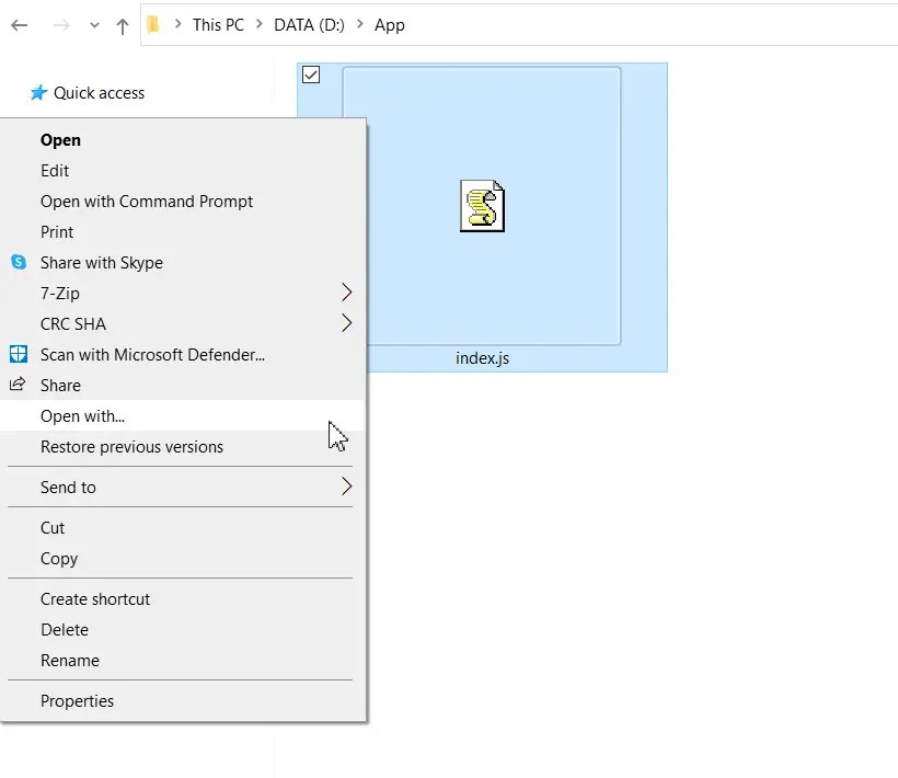 How to open JavaScript files without running it sebhastian