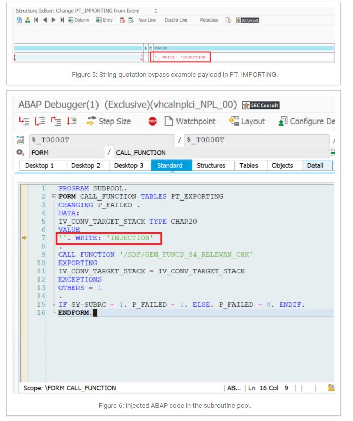 Code Injection in SAP Application Server ABAP Solution Tools Plugin STPI
