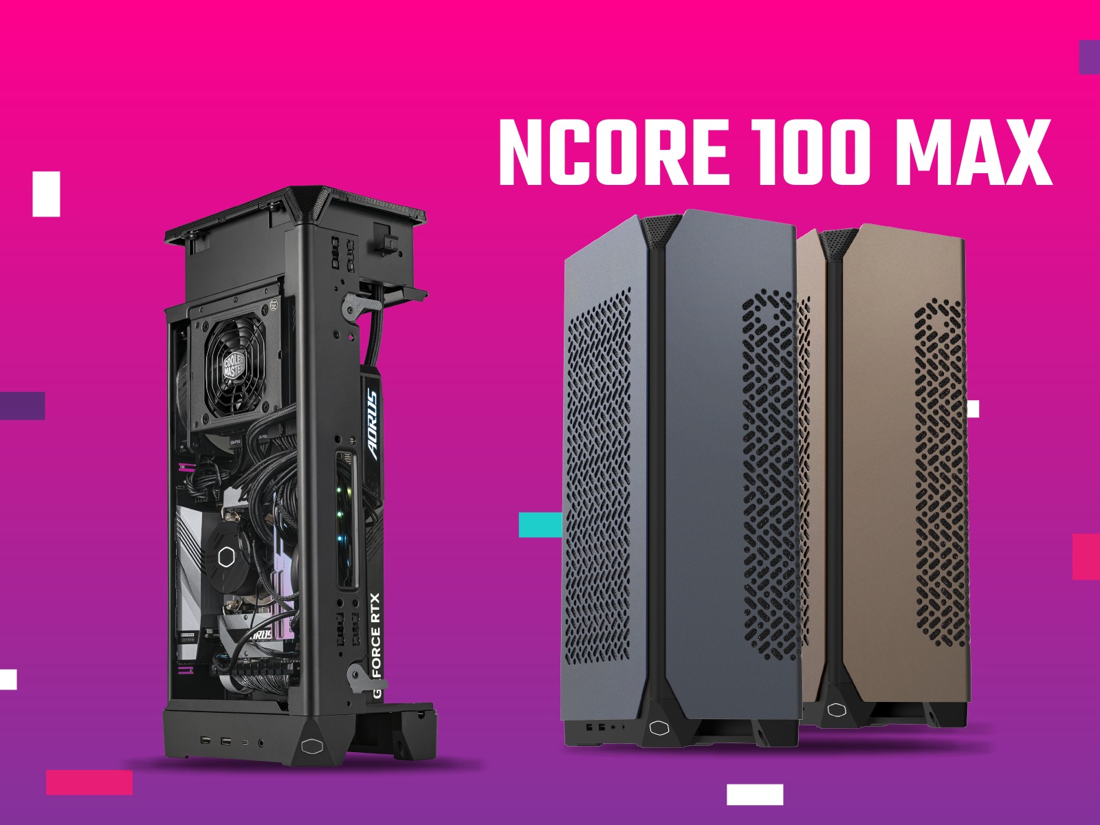 COOLER MASTER NCORE 100 MAX ITX Case (Bronze,120mm AIO,850W Gold ATX3.0