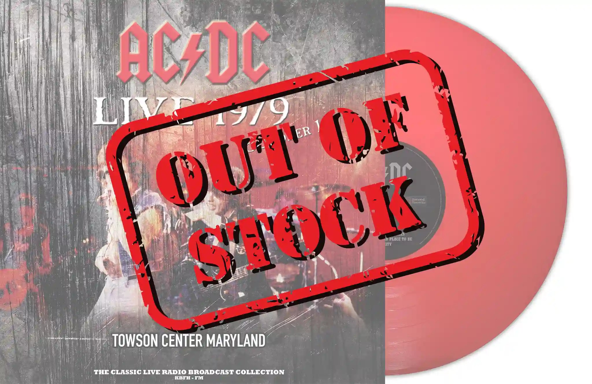 AC/DC Live At Towson Center 1979 (Red Vinyl) Second Records