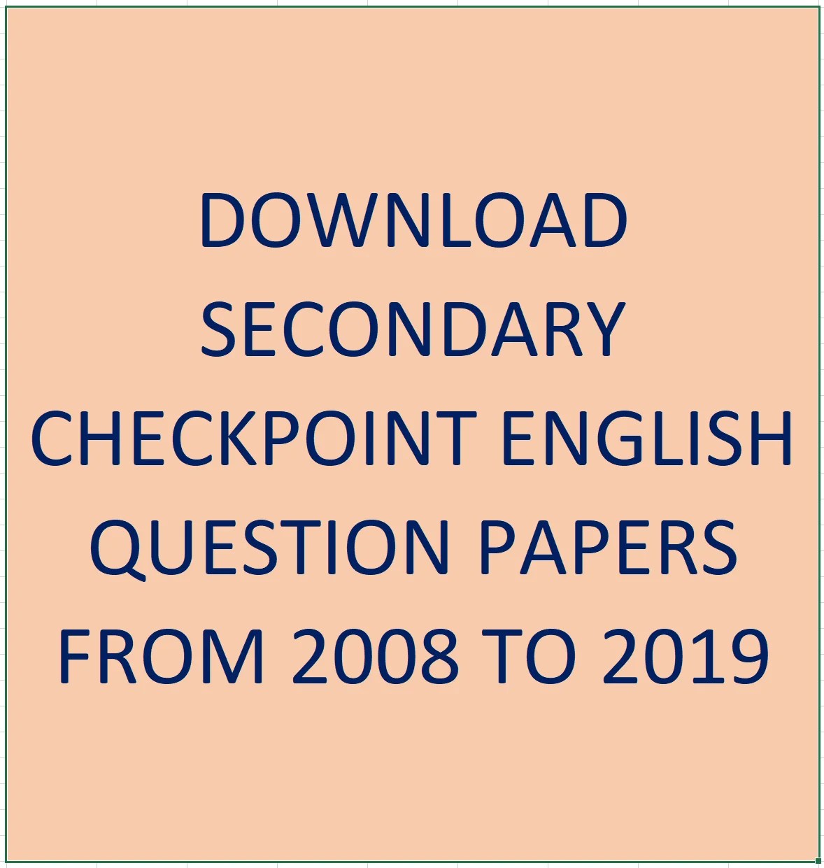 Cambridge Primary Checkpoint support material