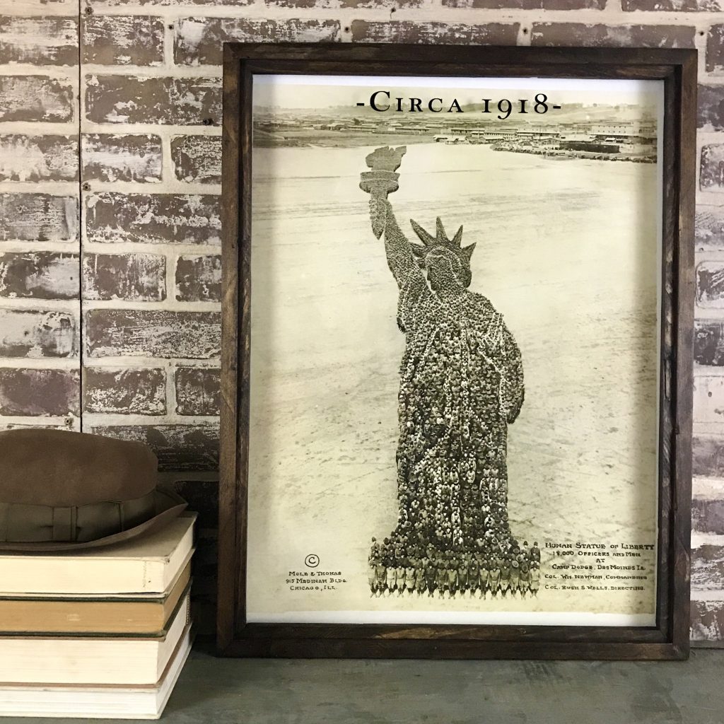 Statue of Liberty Formation circa 1918 framed repro photo