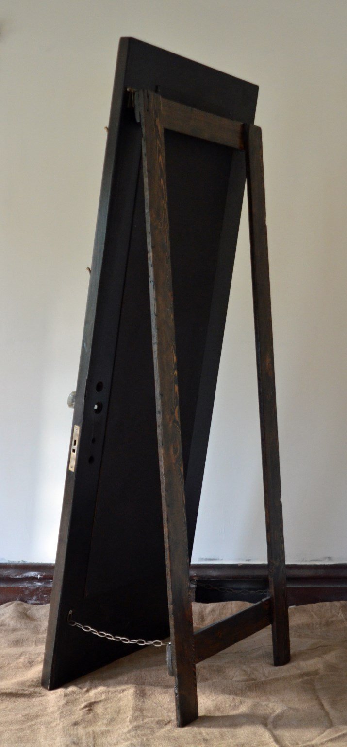 Full Length Standing Mirror Vintage Door Standing Mirror with Hooks