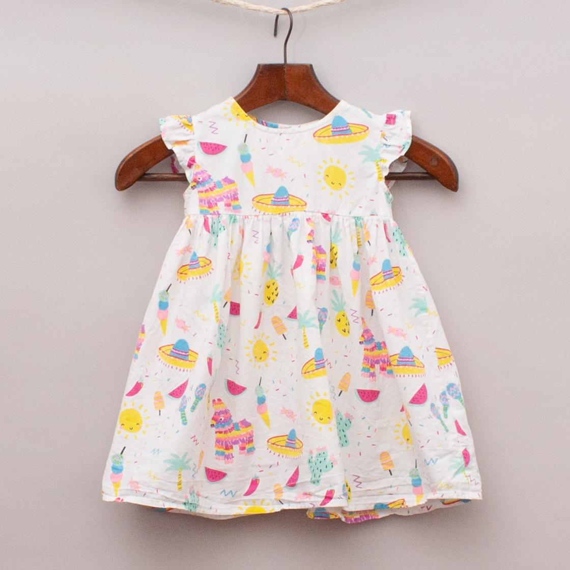 Blue Zoo Patterned Dress