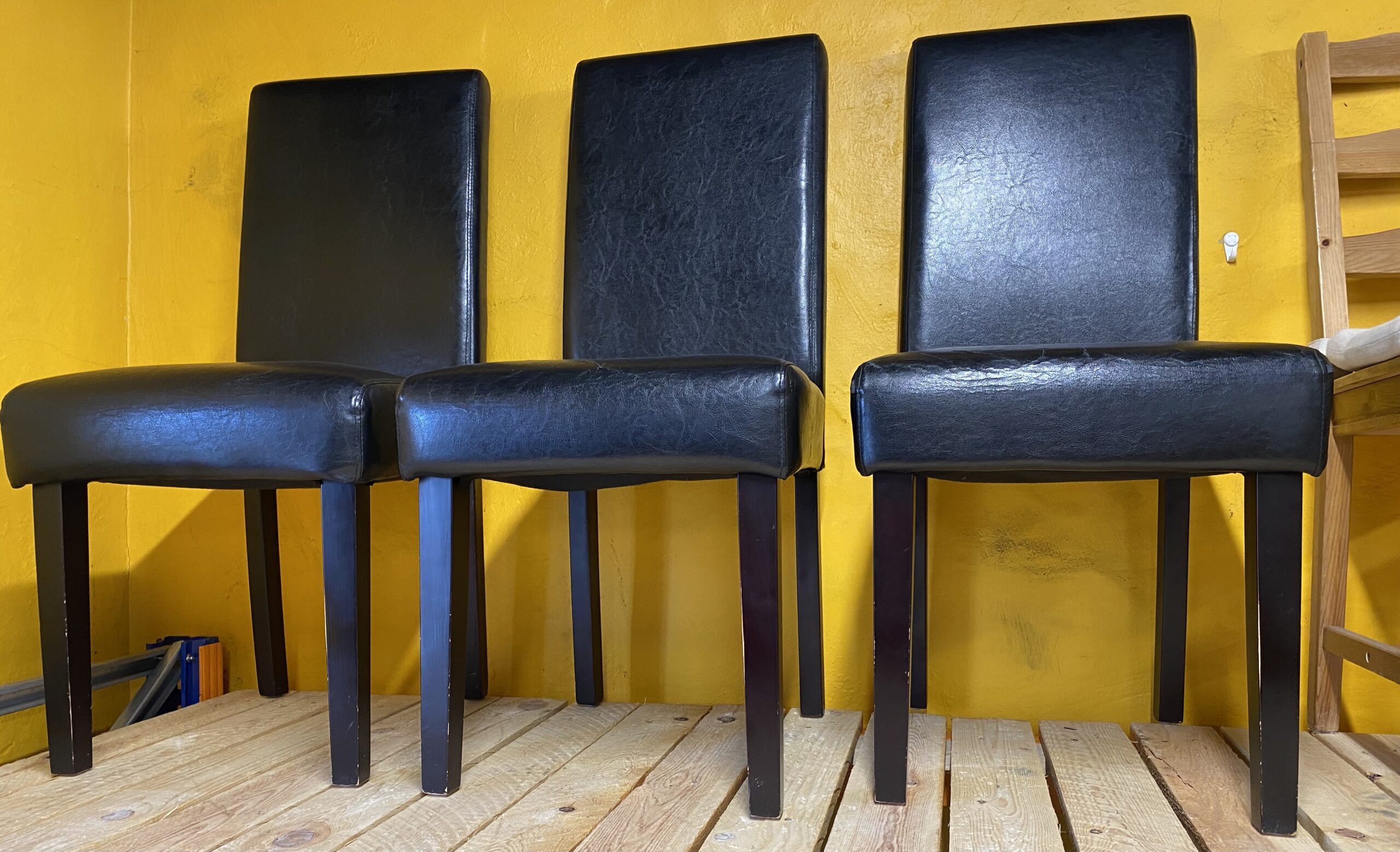 Brown Leather Chair (dark legs) The 2nd Hand Shop