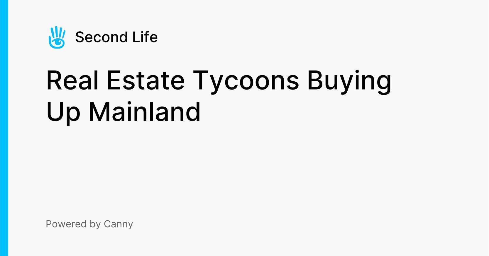 Real Estate Tycoons Buying Up Mainland Voters Second Life