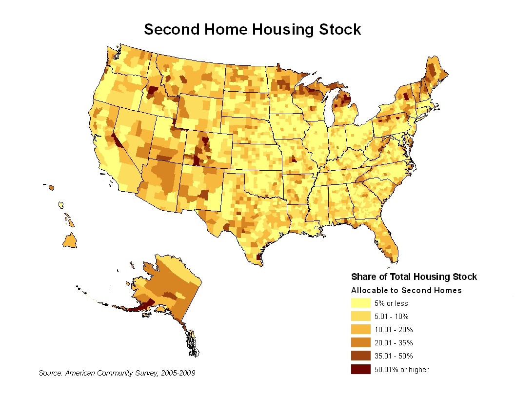 Five Percent of the Nation's Housing Units Qualify as Second Homes. But
