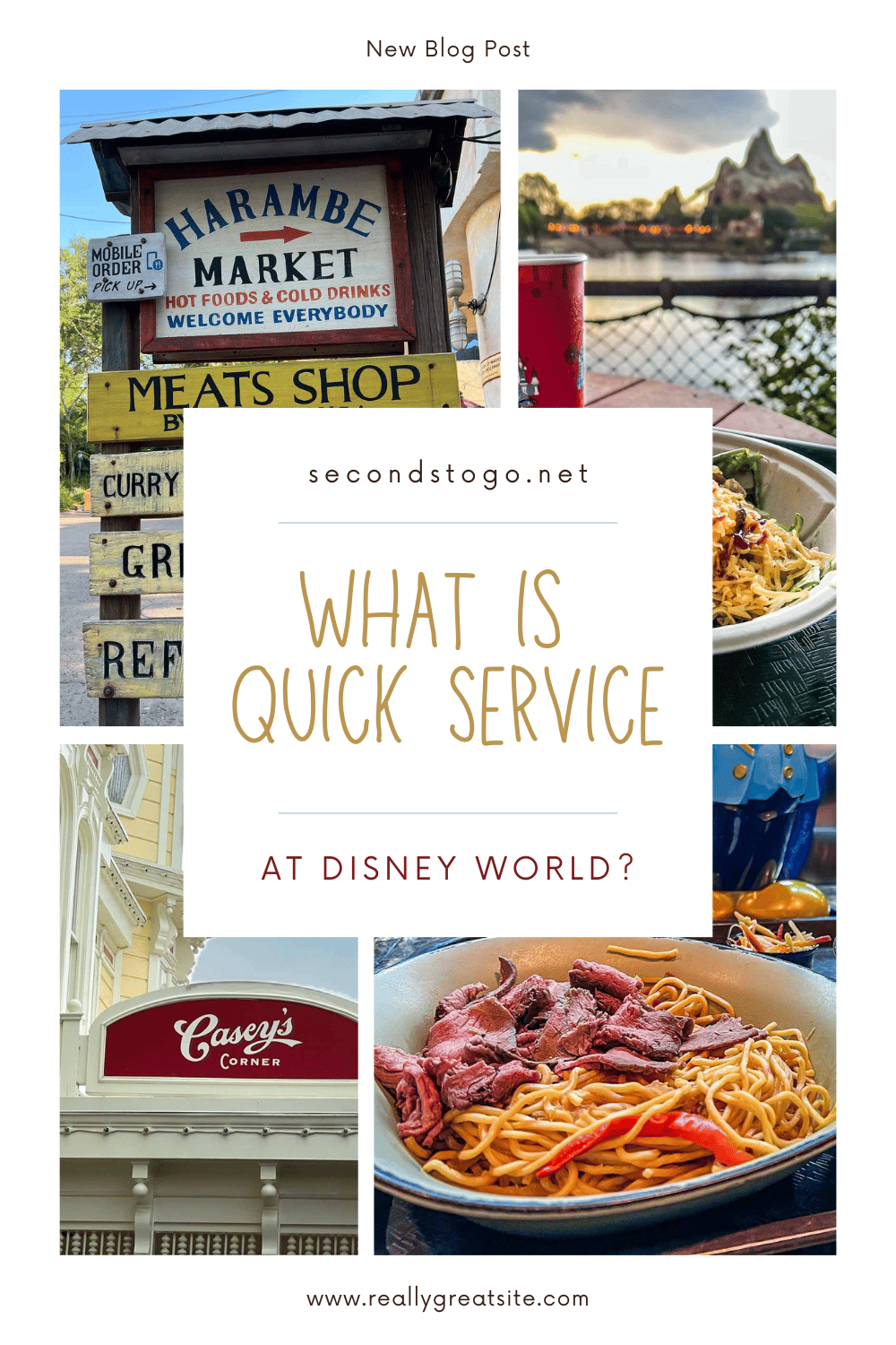 Disney World Quick Service Fast and Easy Dining on Call Seconds to
