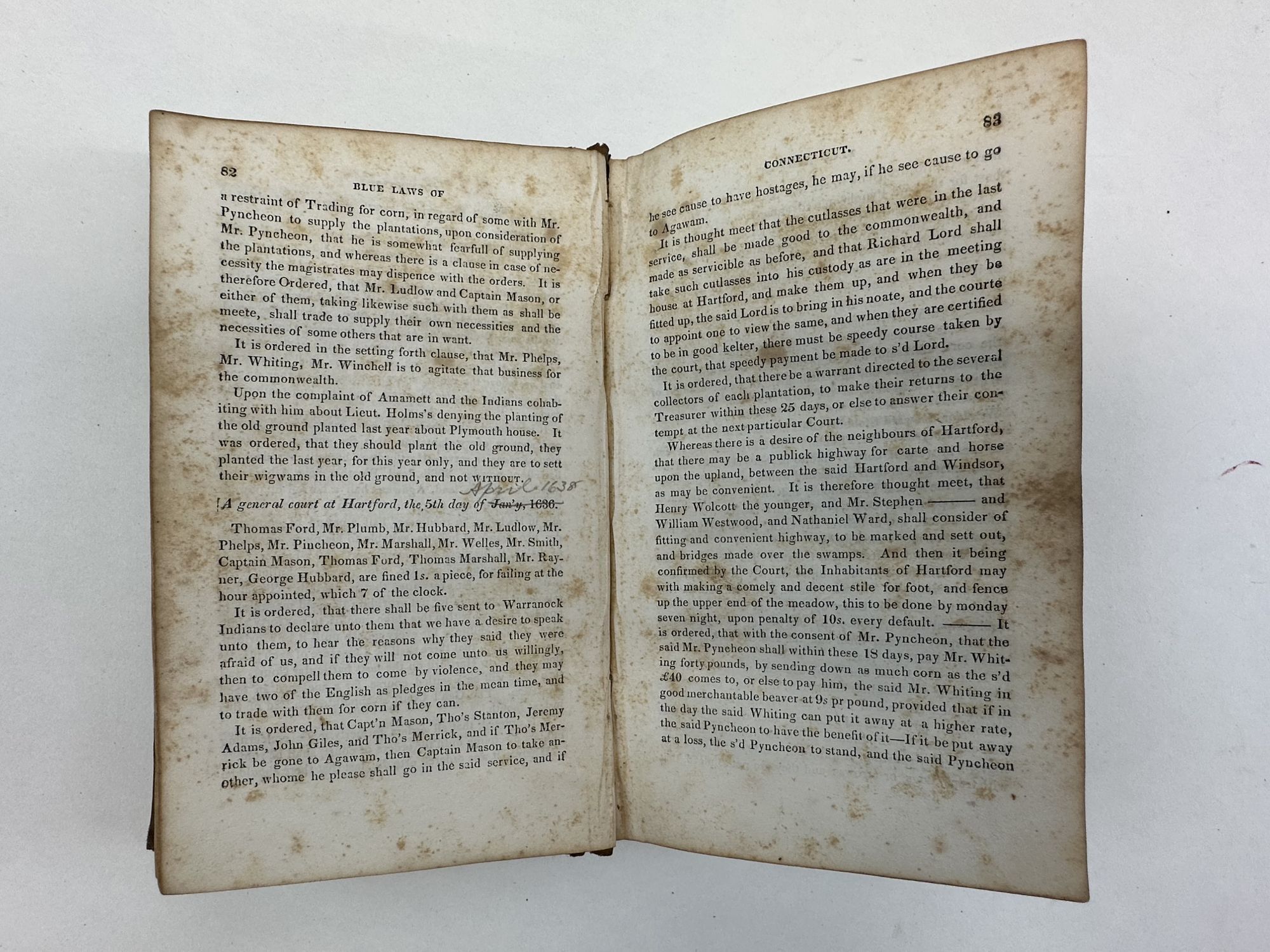 THE BLUE LAWS OF NEW HAVEN COLONY, ACTUALLY CALLED BLUE LAWS OF