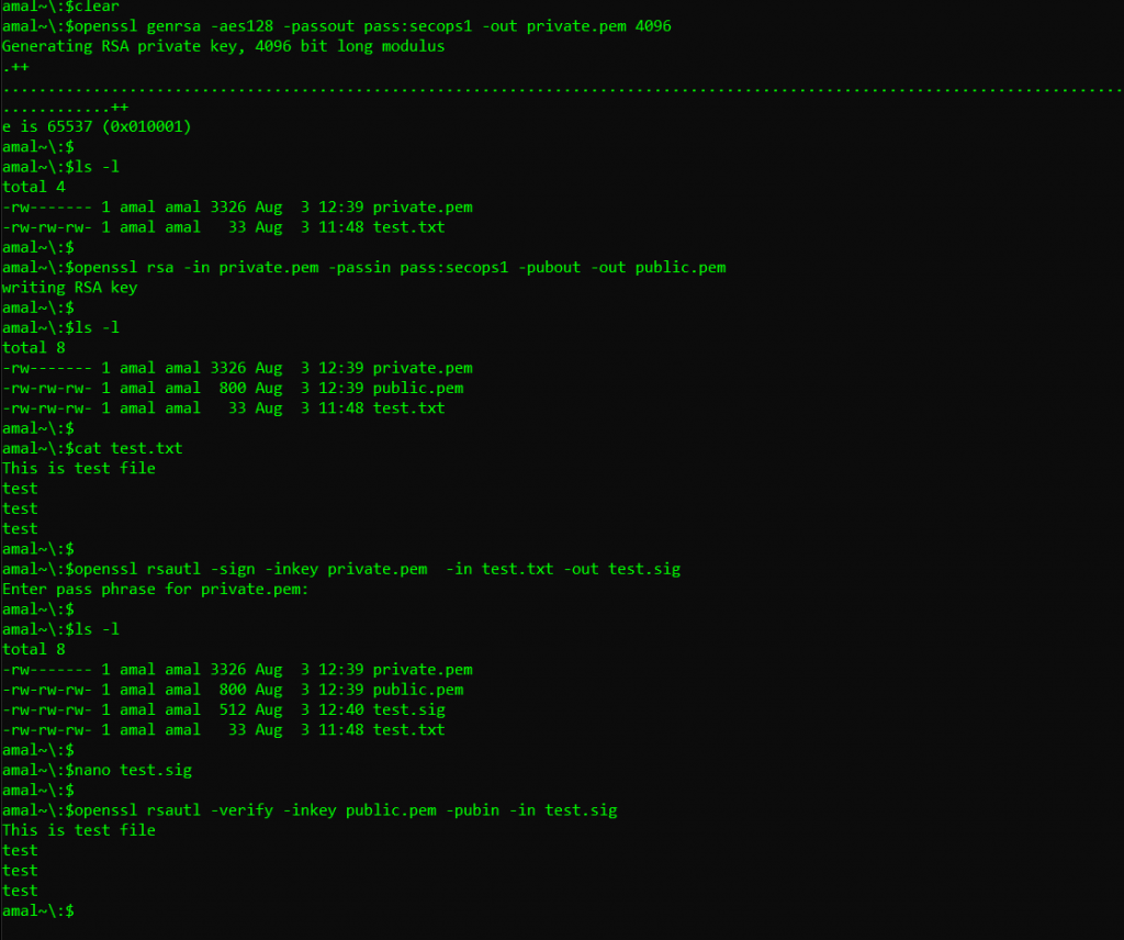 OpenSSL Generating Private and Public Key Pair Amal Mammadov