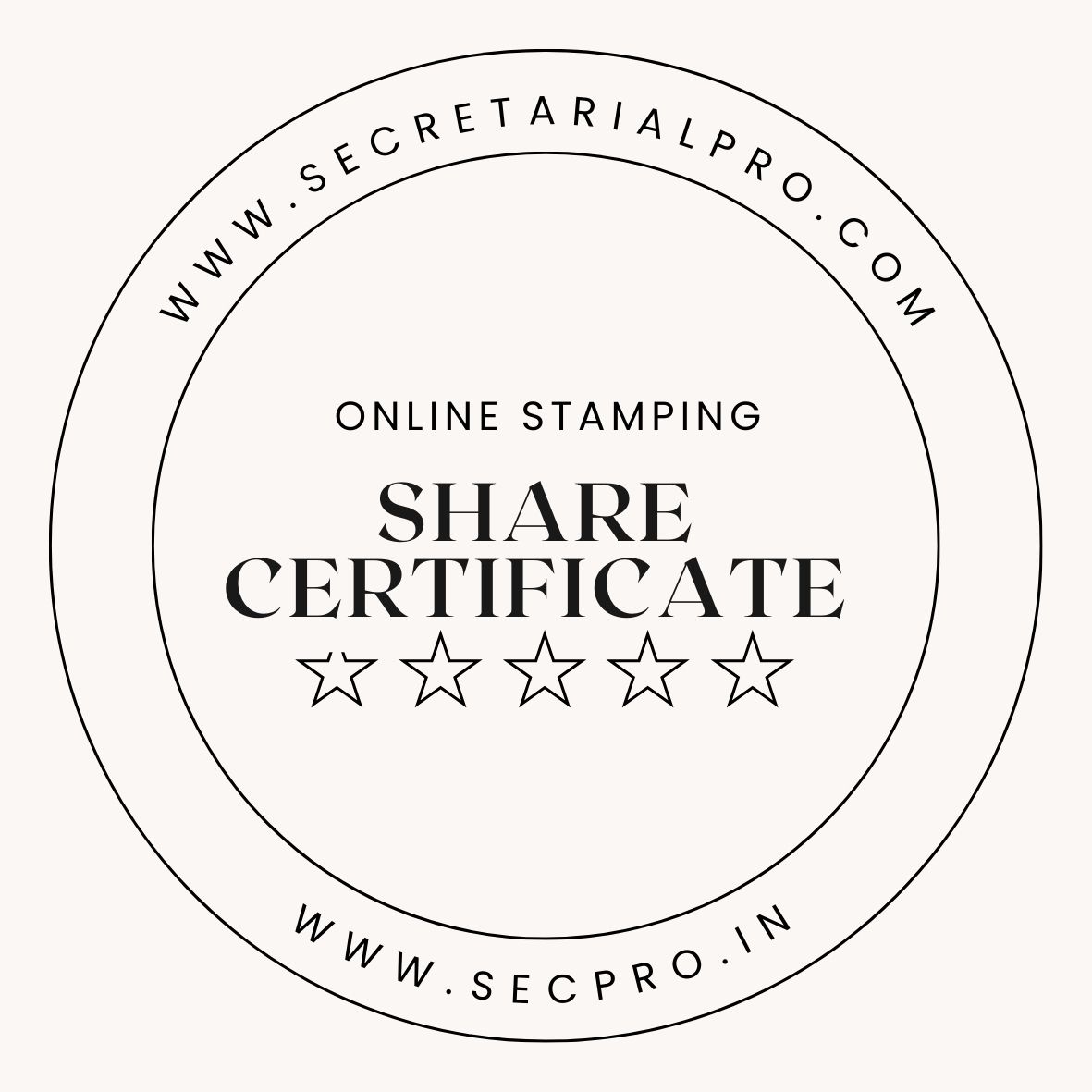 Share Certificate Stamping SecretarialPro