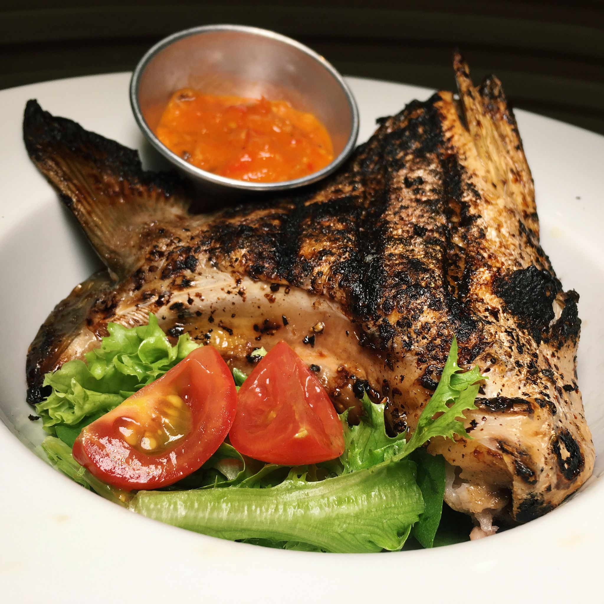 Grilled Kingfish Collar with Spicy Chinchalok Sauce Redpan Secret Life of Fatbacks.