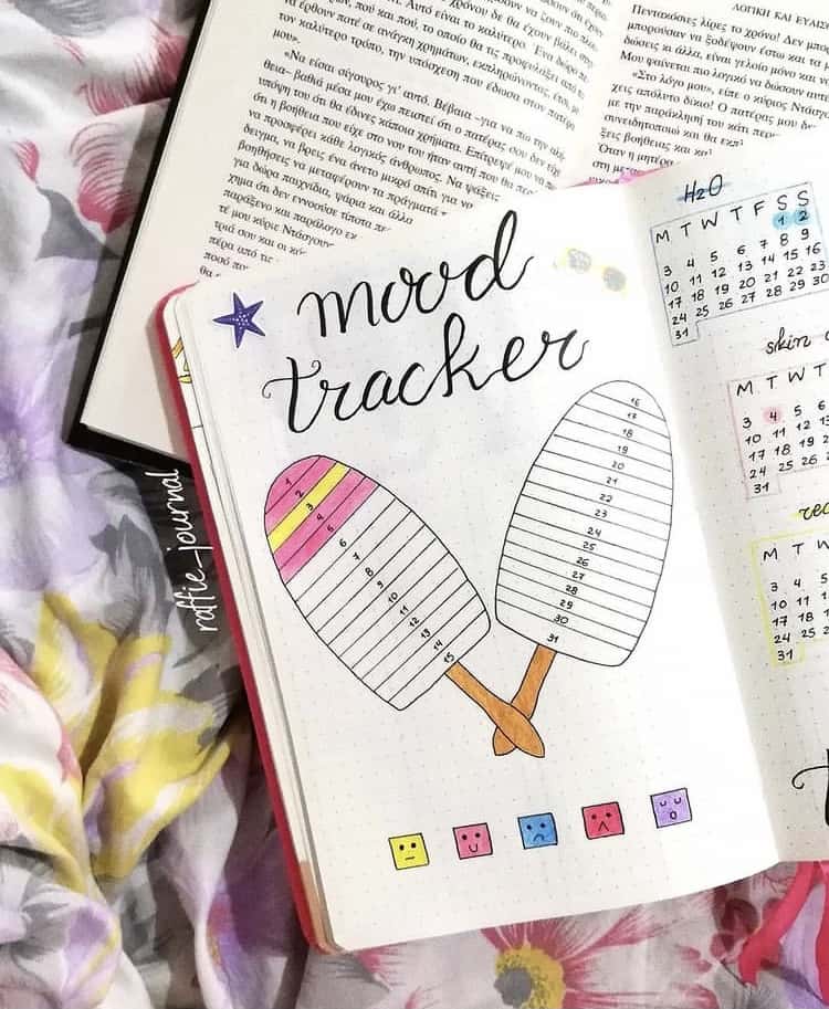 40 Simple & Creative Mood Tracker Bullet Journal Ideas for 2021