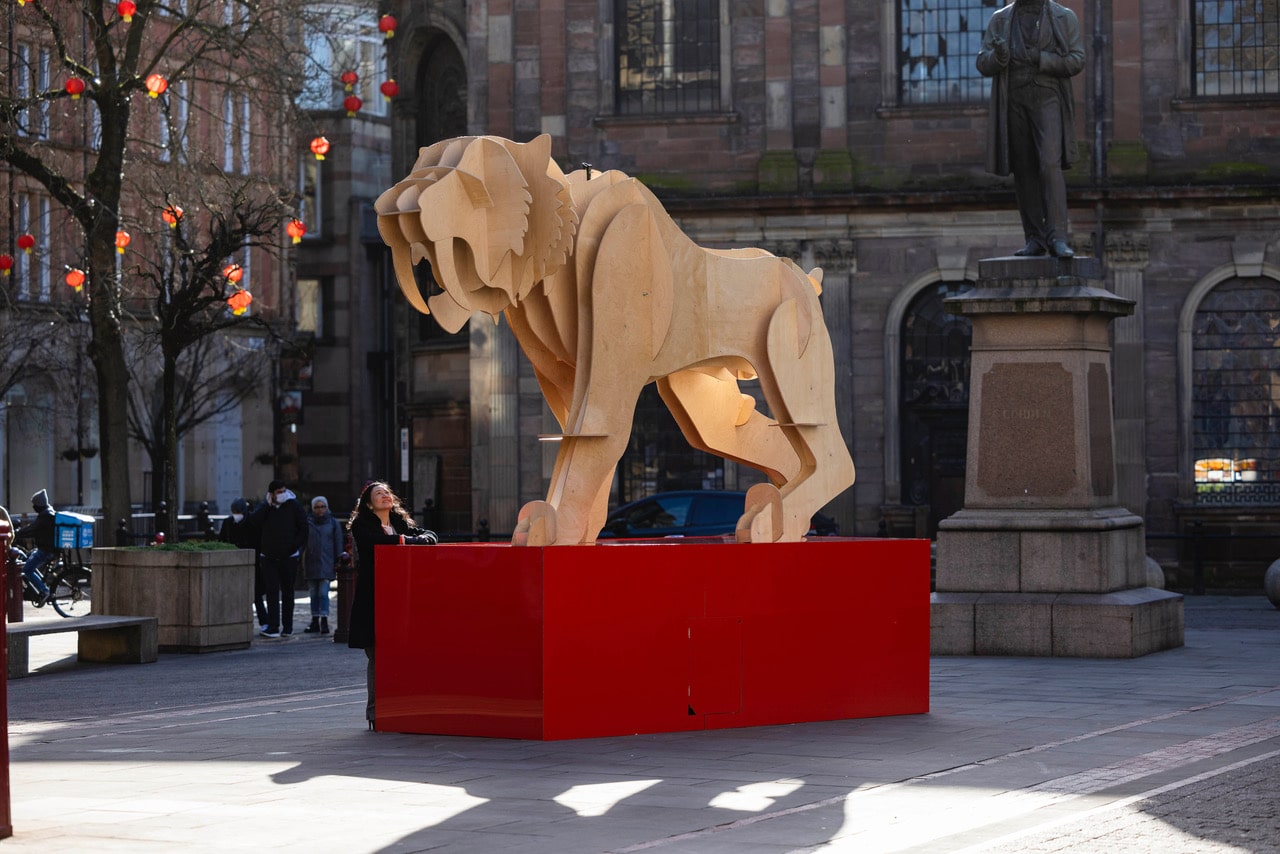 A Giant Tiger Sculpture Has Been Unveiled In St. Ann's Square In
