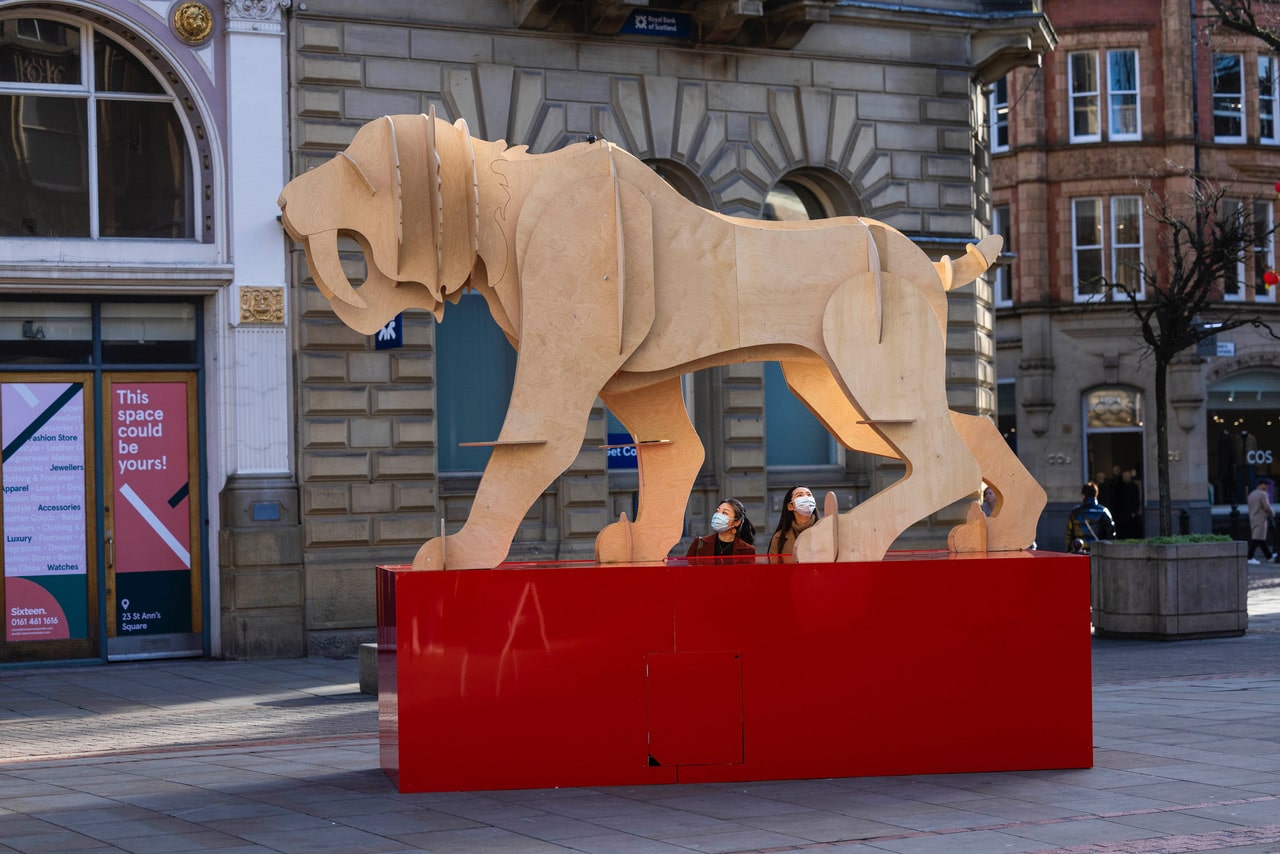 A Giant Tiger Sculpture Has Been Unveiled In St. Ann's Square In