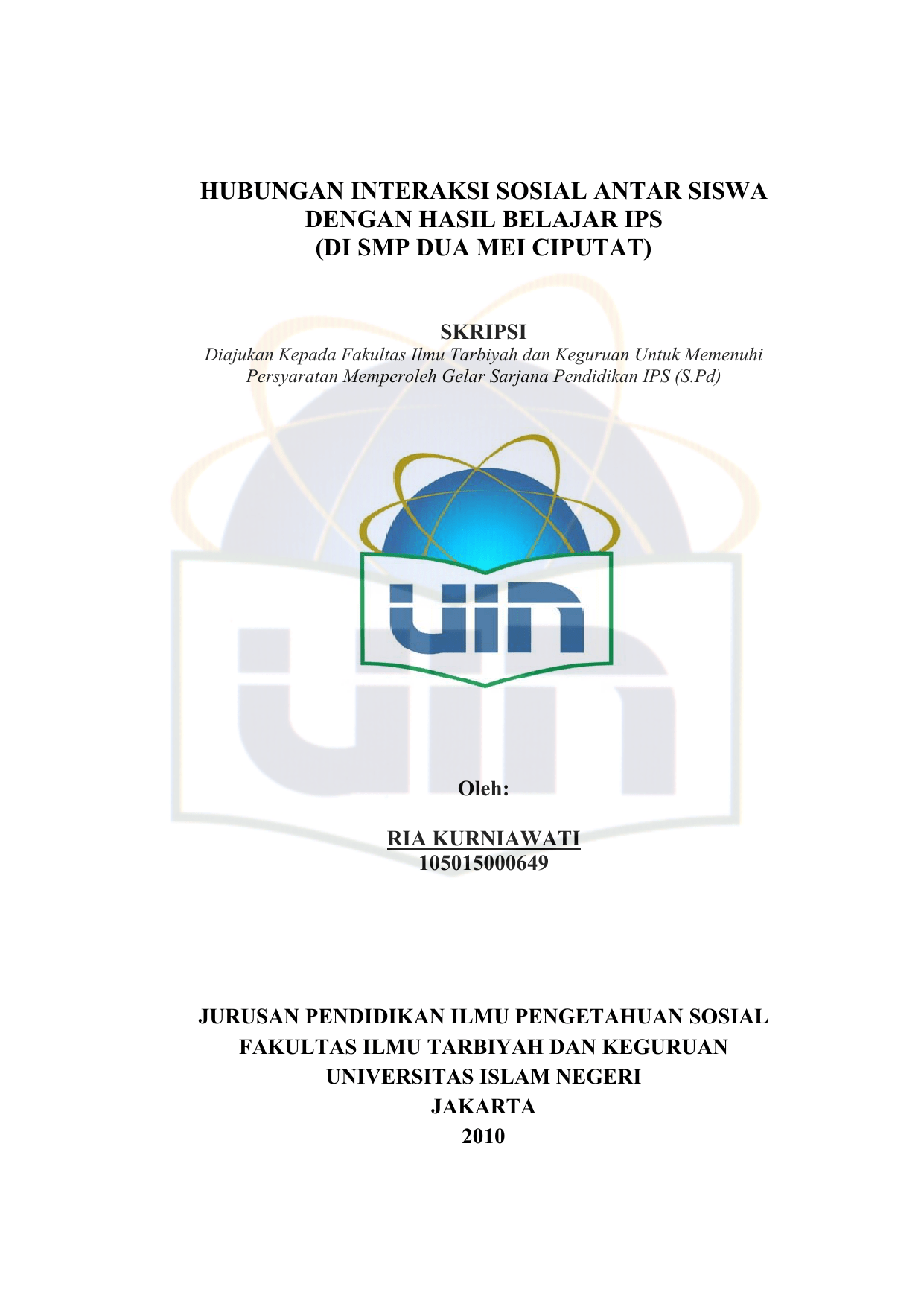 Skripsi Uin Jakarta - Secretsfasr