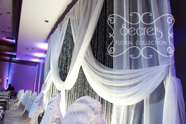 A Black and White Damask Wedding Reception Decoration Toronto Wedding