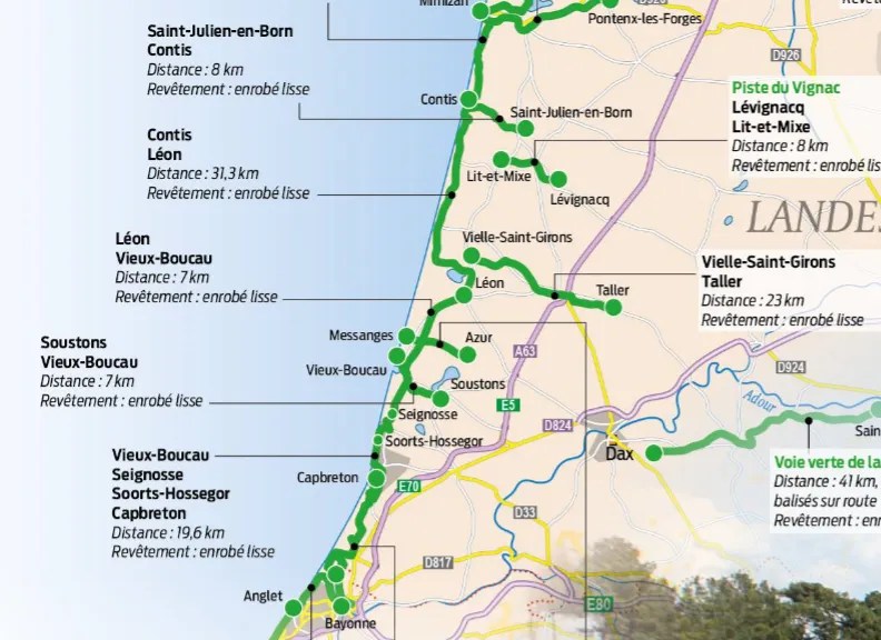 Famous Carte Piste Cyclable Landes Pdf References Cycling and the paths The Secret Spot
