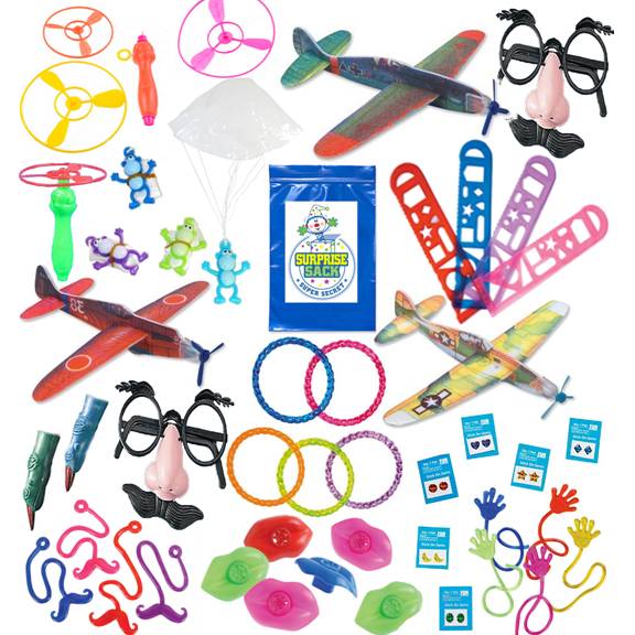 100 Pc Funtastic Toy Assortment Secret Surprise Sack