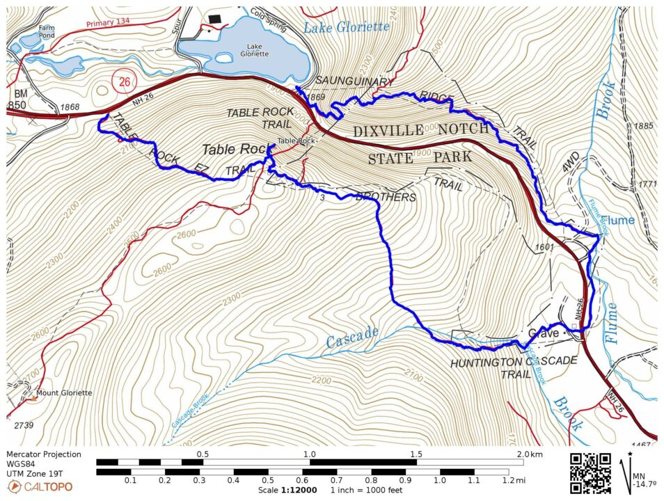 Climbing Table Rock in Dixville Notch