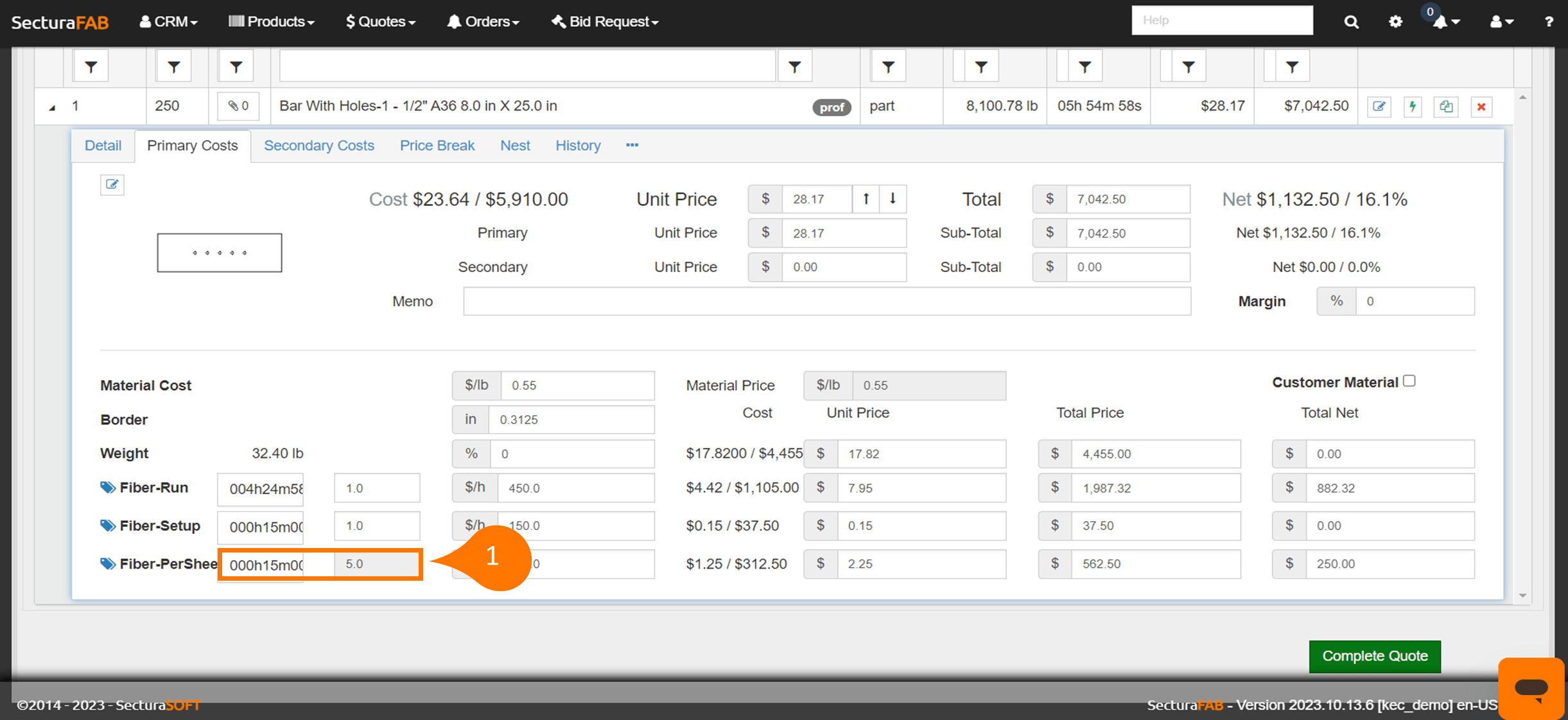 How do multipliers work in SecturaFAB? SecturaFAB