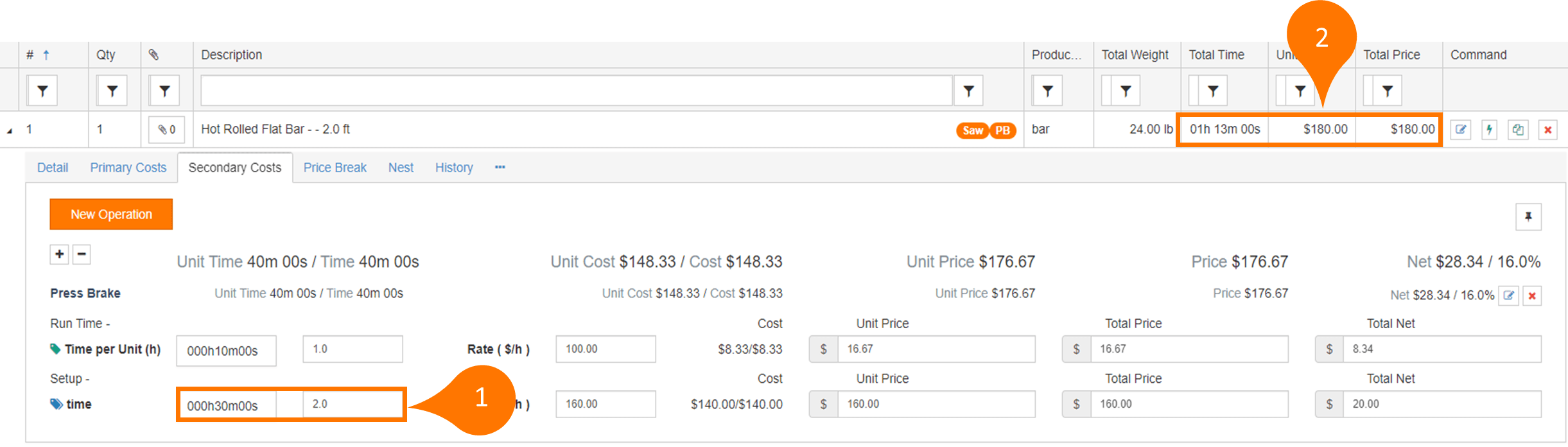 How do multipliers work in SecturaFAB? SecturaFAB