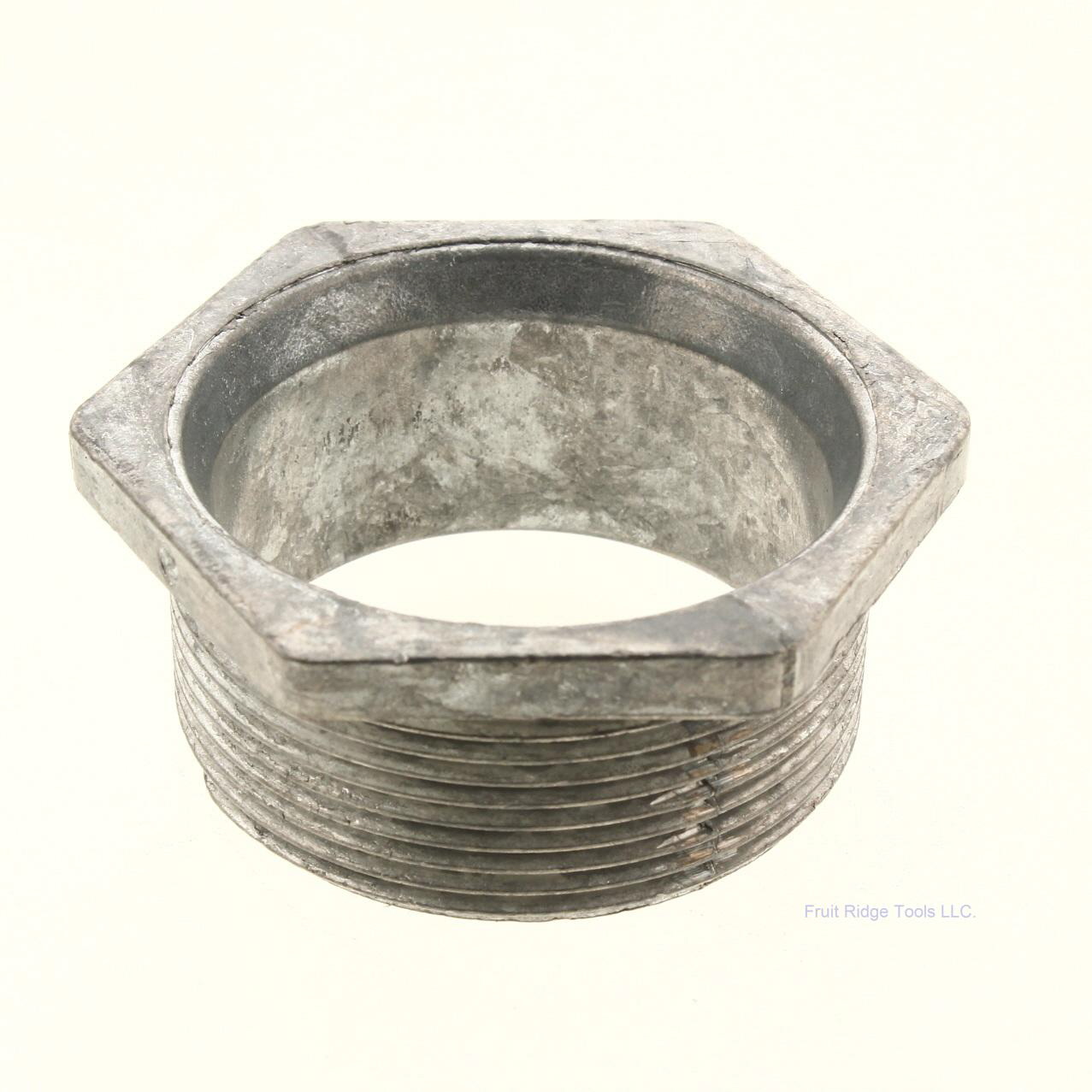 Bridgeport 2" Die Cast Zinc Conduit Chase Nipple NonInsulated Hex Head