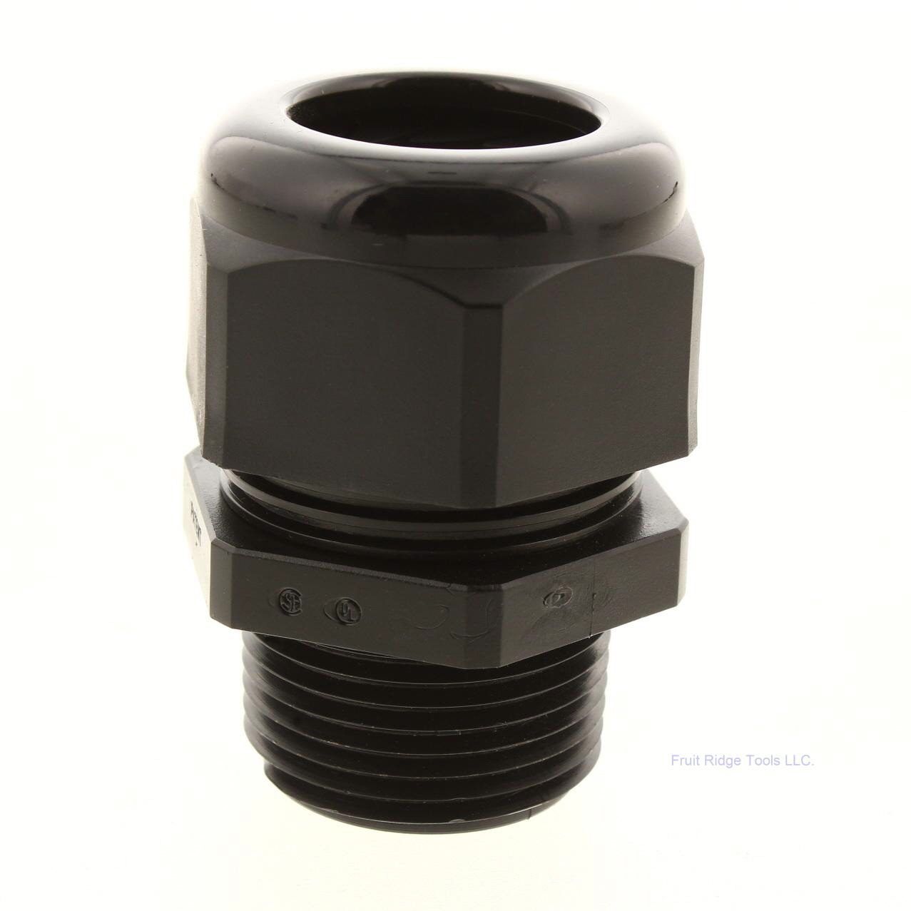 Weatherproof 1" Nylon Cord Grip .551.0" Hub NonMetallic Cable Gland