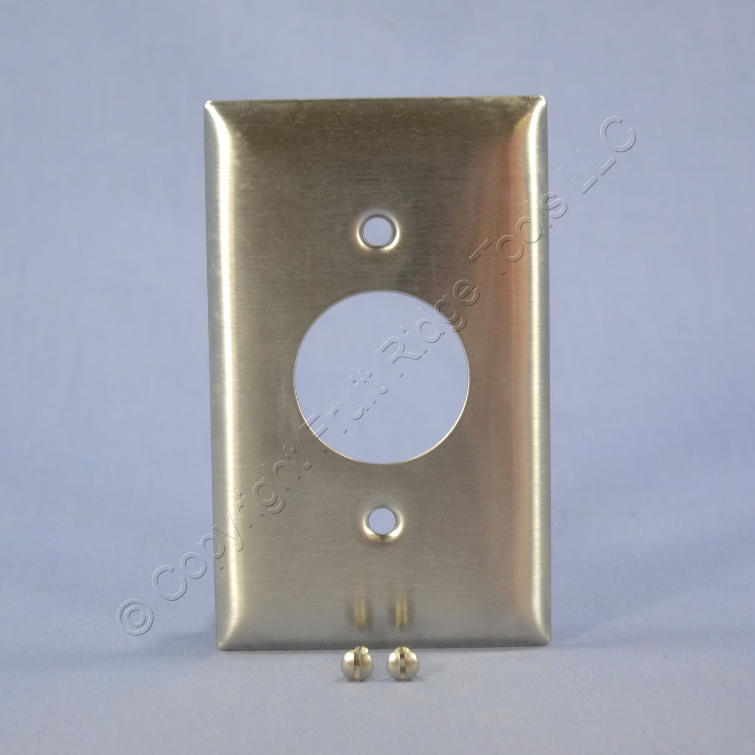 Hubbell Bryant Stainless Steel 1.406" Receptacle Wallplate Outlet Cover