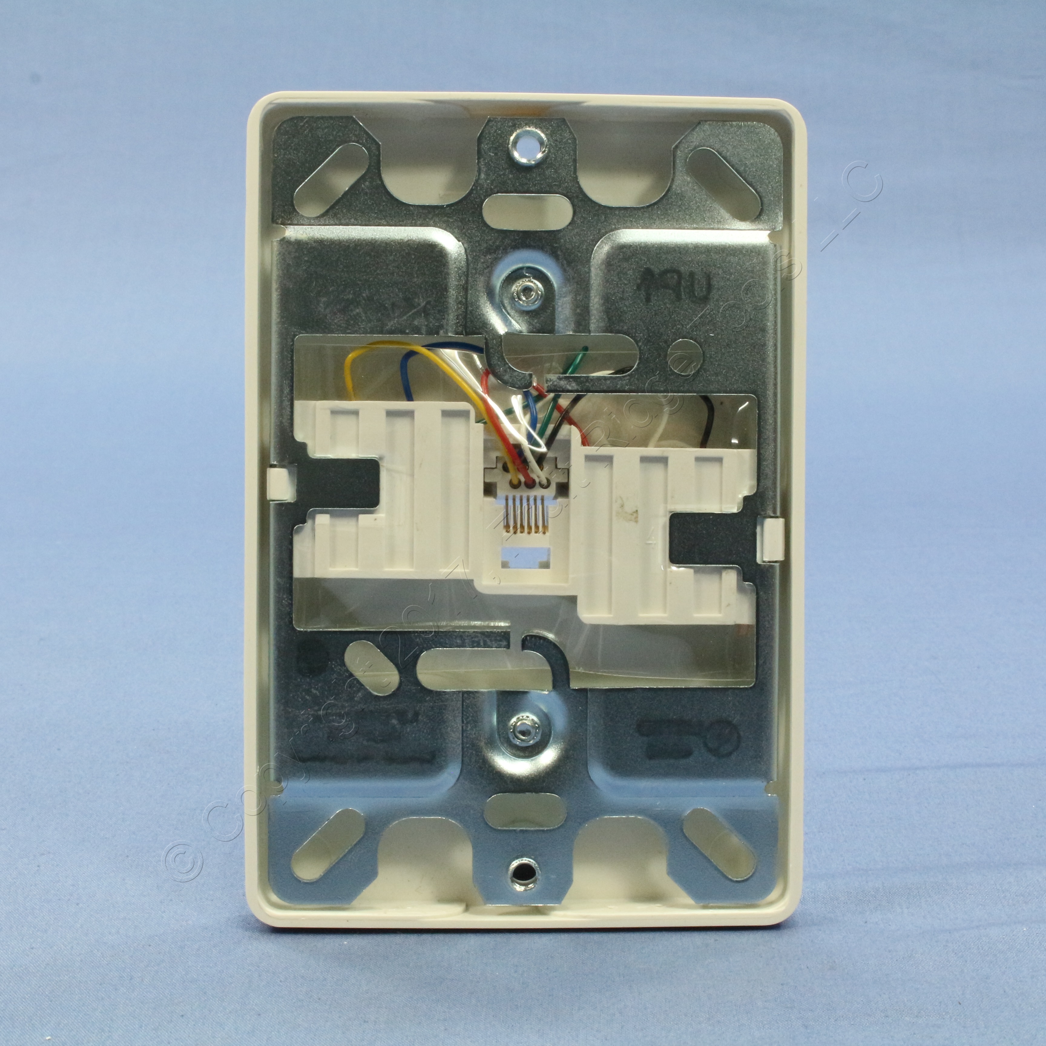 Leviton White QUICKCONNECT Wall Mount Type 630A Telephone Outlet Jack